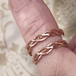 Handcrafted Copper Wire Braided Adjustable Thumb Ring